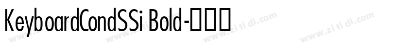 KeyboardCondSSi Bold字体转换